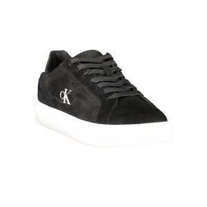 Schwarzes Leder Herren Sneaker