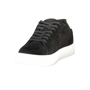 Schwarzes Leder Herren Sneaker