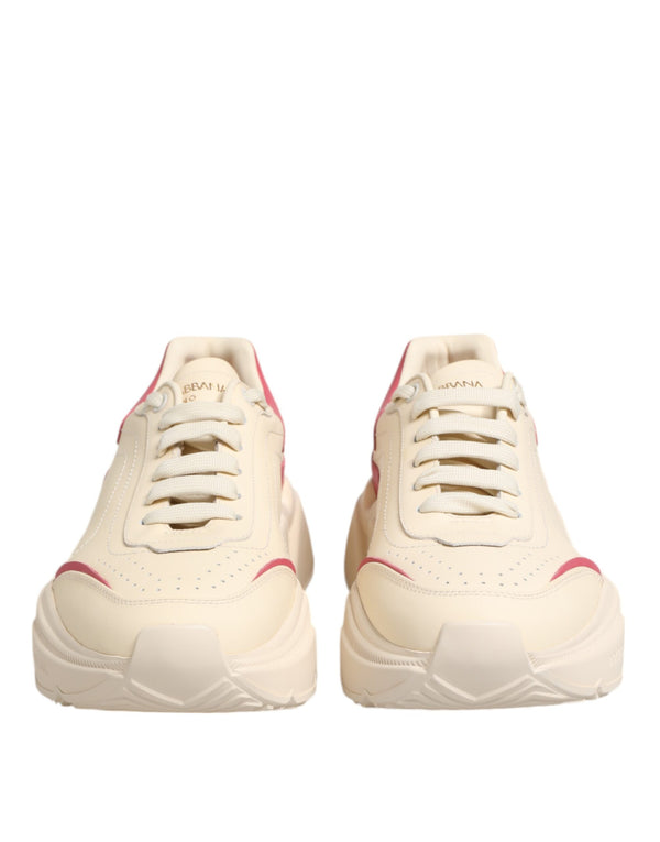 Weiß Rosa Leder Daymaster Turnschuhe Schuhe