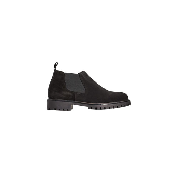 Schwarzer Kalbsleder Herrenstiefel