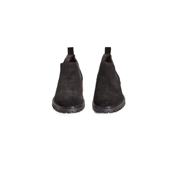Schwarzer Kalbsleder Herrenstiefel