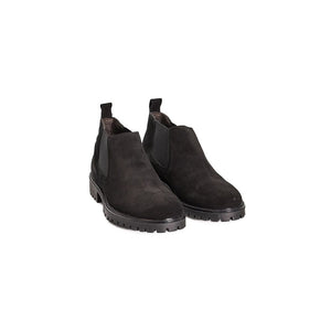 Schwarzer Kalbsleder Herrenstiefel