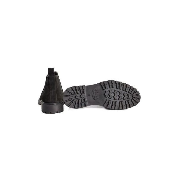 Schwarzer Kalbsleder Herrenstiefel