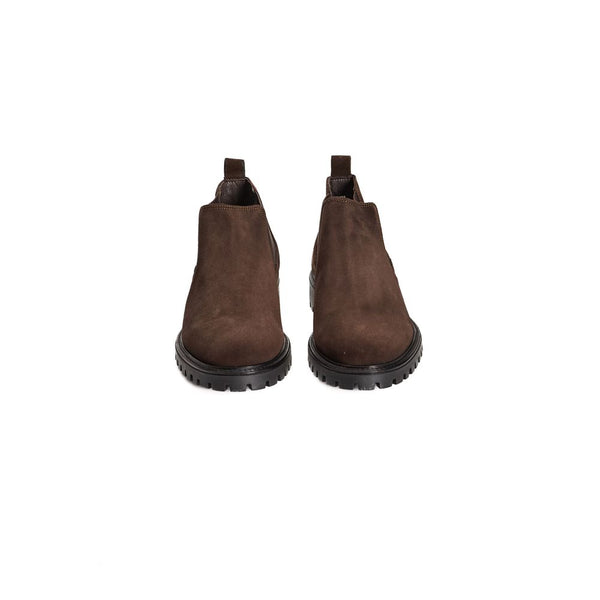 Braune Herren-Stiefeletten aus Kalbsleder