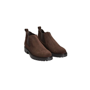 Braune Herren-Stiefeletten aus Kalbsleder