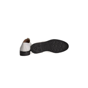 Weißes Kalbsleder Herren Loafer