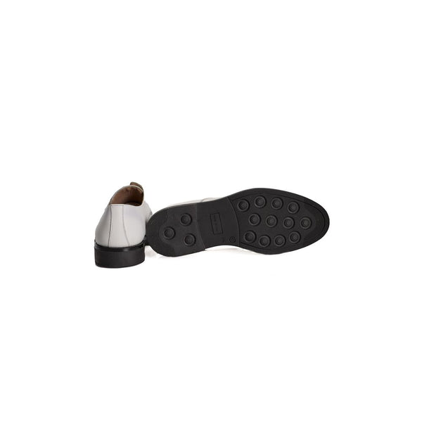 Weißes Kalbsleder Herren Loafer