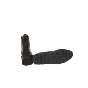 Damenstiefel aus braunem Kuhfell