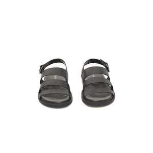 Schwarze Sandalen aus Rindsleder für Herren