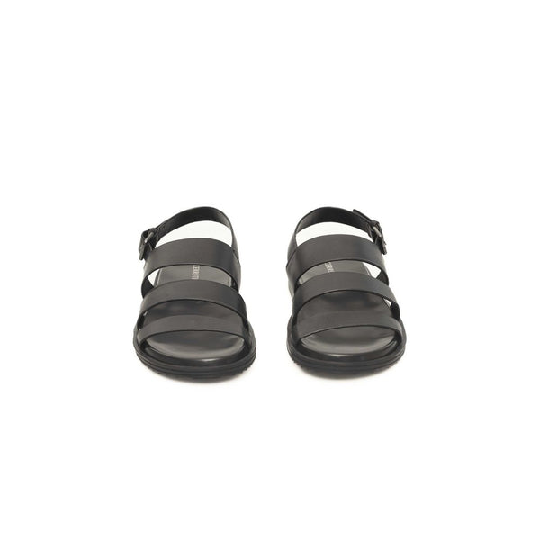 Schwarze Sandalen aus Rindsleder für Herren