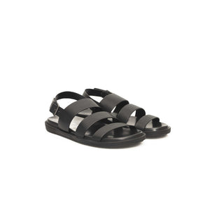 Schwarze Sandalen aus Rindsleder für Herren