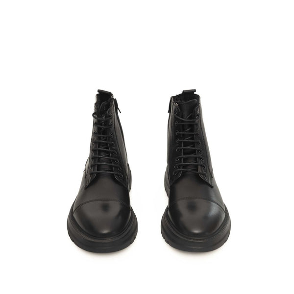 Schwarzes Leder Herrenstiefel
