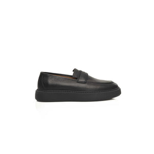 Schwarzer Leder-Loafer für Herren