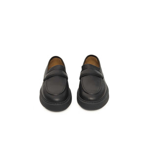Schwarzer Leder-Loafer für Herren