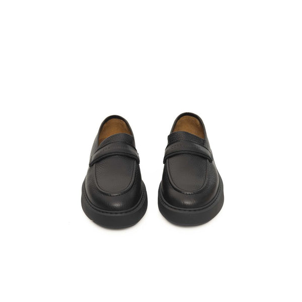 Schwarzer Leder-Loafer für Herren
