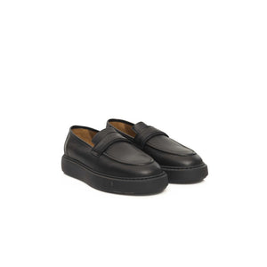 Schwarzer Leder-Loafer für Herren