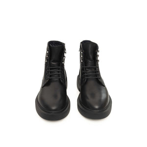 Schwarzer Kalbsleder Herrenstiefel