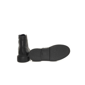 Schwarzer Kalbsleder Herrenstiefel