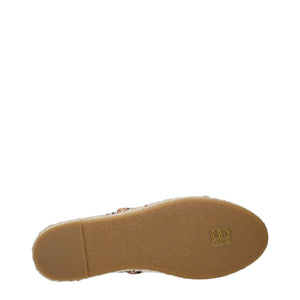 Beigefarbene Raffia-Pantoffeln