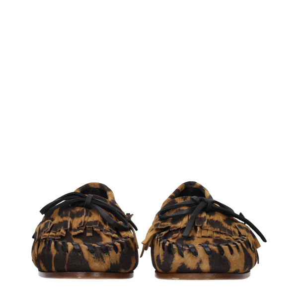Braune Leder Slipper