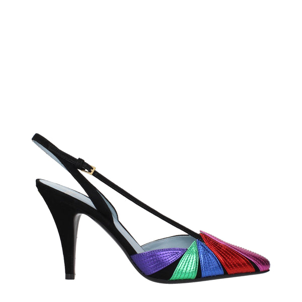 Schwarze Lederpumps