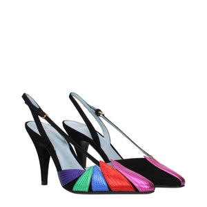 Schwarze Lederpumps