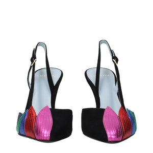 Schwarze Lederpumps