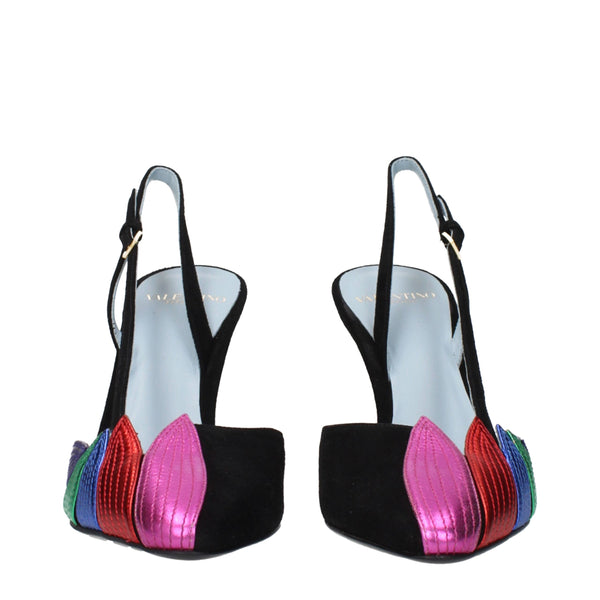 Schwarze Lederpumps
