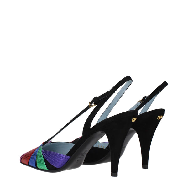 Schwarze Lederpumps