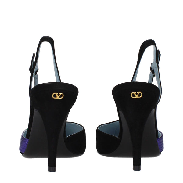 Schwarze Lederpumps