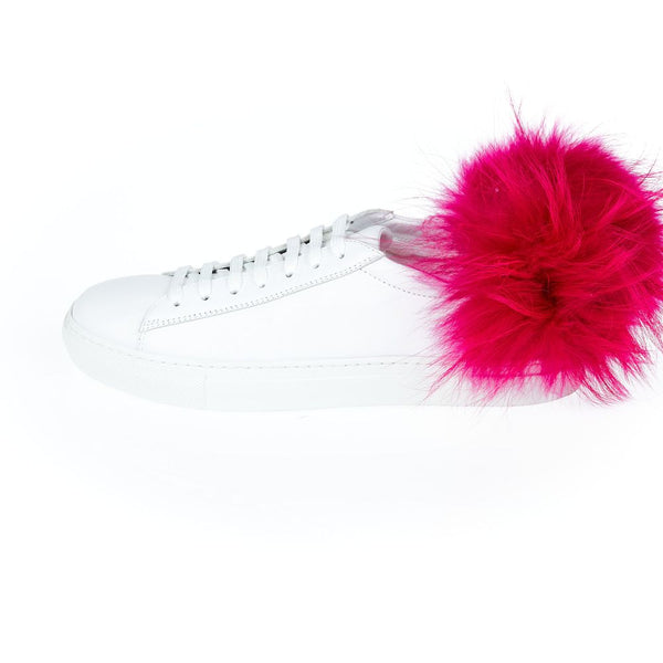 Weißes Lammleder Damen Sneaker
