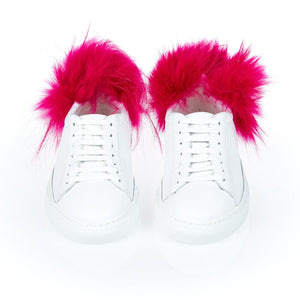 Weißes Lammleder Damen Sneaker