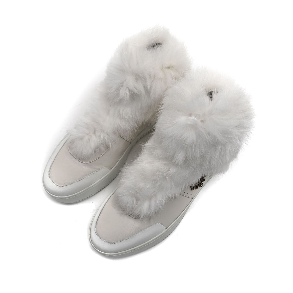 Weiß Baumwolle Frauen Sneaker