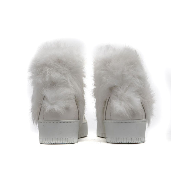 Weiß Baumwolle Frauen Sneaker