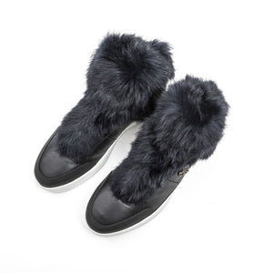 Blaue Baumwolle Damen Sneaker