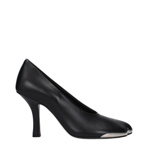 Schwarze Lederpumps