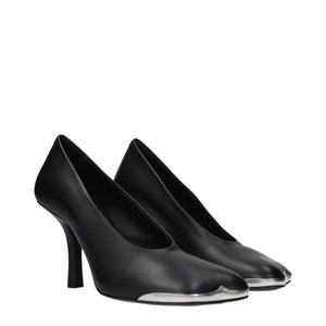 Schwarze Lederpumps
