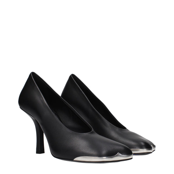 Schwarze Lederpumps