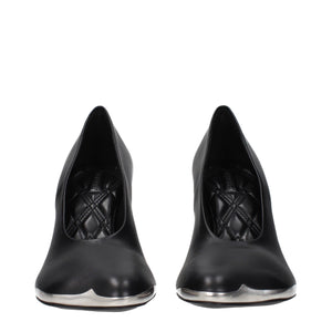 Schwarze Lederpumps