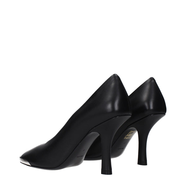 Schwarze Lederpumps