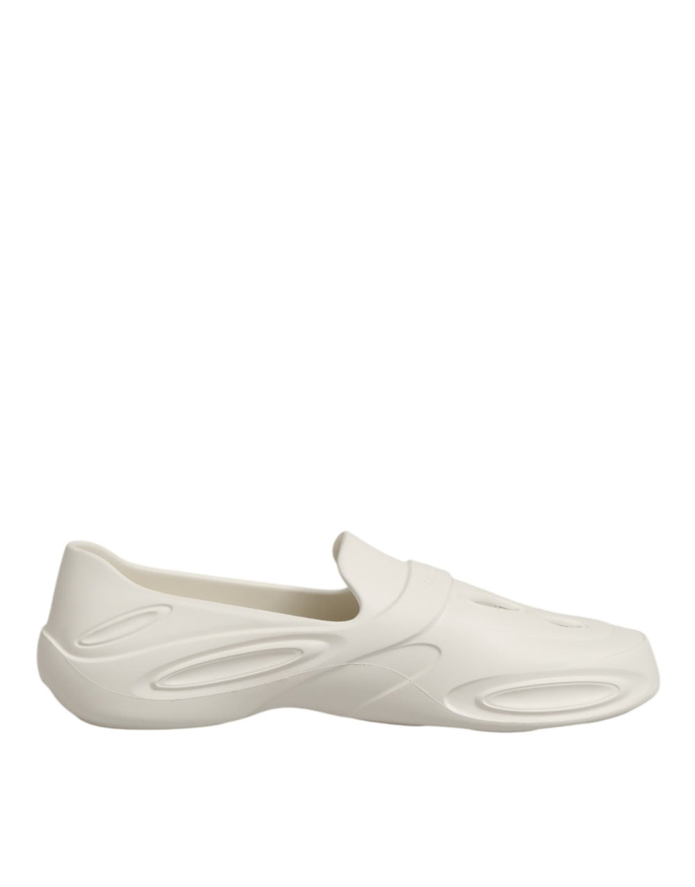 Weiße Gummirutschen Low Top Sneakers Schuhe