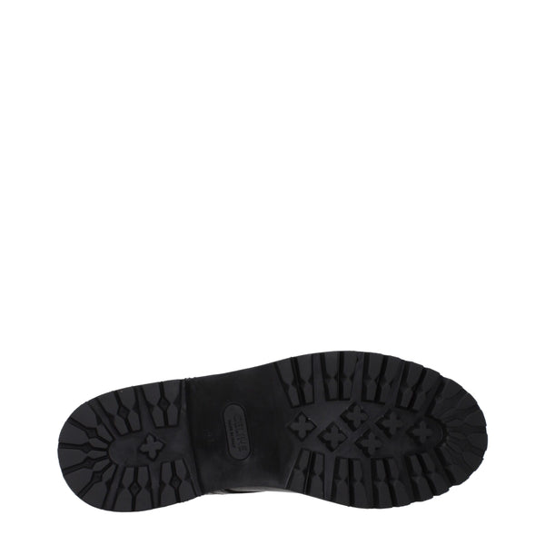 Schwarze Lederstiefeletten