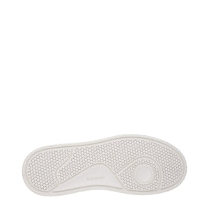 Weiße Leder Plateau Turnschuhe