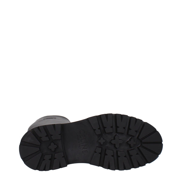Schwarze Lederstiefeletten