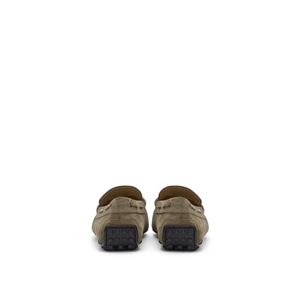 Beige Wildleder Mokassin