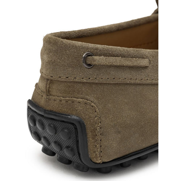 Beige Wildleder Mokassin
