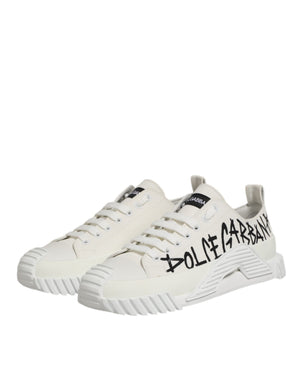 Weiß Baumwolle NS1 Low Top Sneaker Schuhe