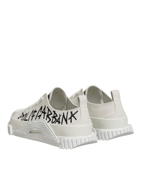 Weiß Baumwolle NS1 Low Top Sneaker Schuhe