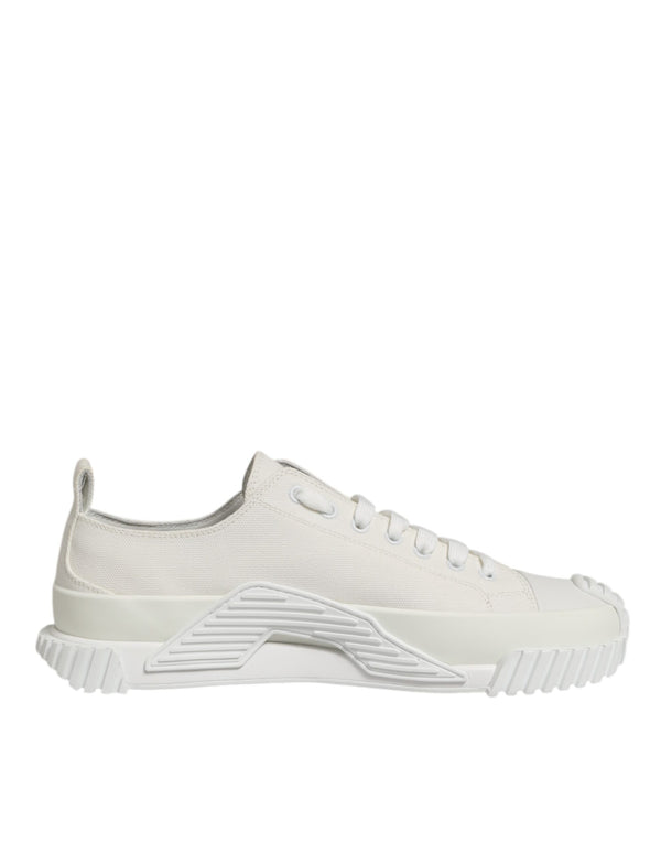 Weiß Baumwolle NS1 Low Top Sneaker Schuhe