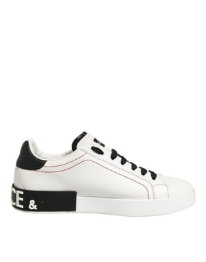 Weiß Schwarz Leder Low Top Sneaker Schuhe